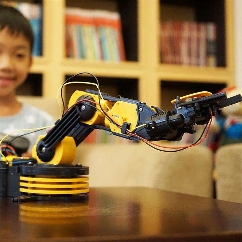 DIY STEAM Kit: Build Your Own Wireless Robot Arm with 2.4G Remote Control for Kids - Play4Kids.eu