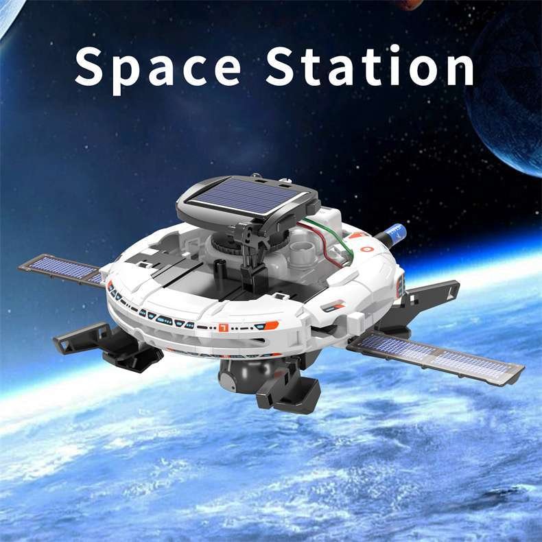6-in-1 Solar System Space Fleet, Solar-Powered Toy - Play4Kids.eu