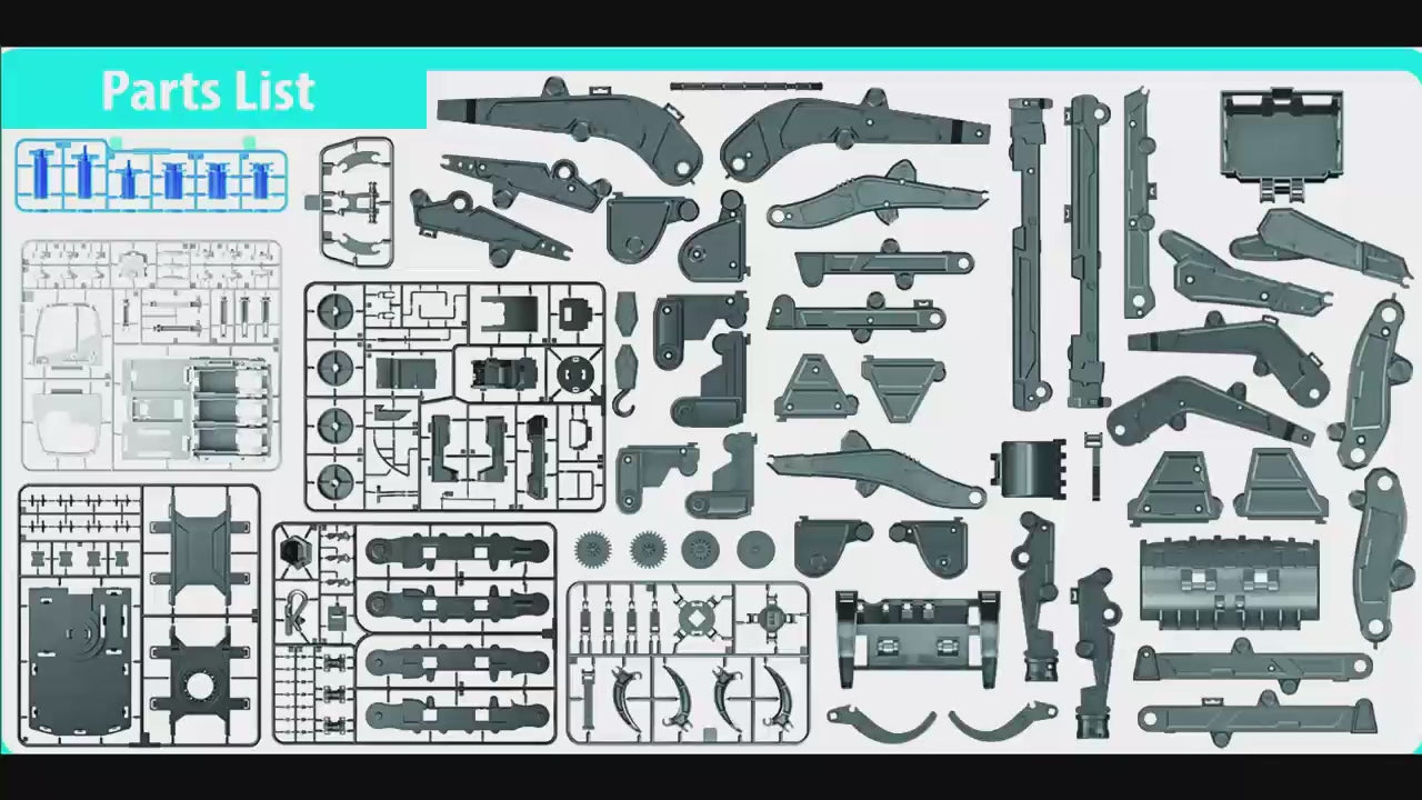 STEM Building Hydraulic Construction Vehicles Toys